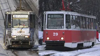 Старые трамваи КТМ-5М3 в Ярославле