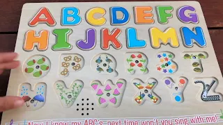 Learning ABCs with Melissa & Doug Sound Puzzle | Ms S