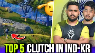 Top 5 Clutches in India vs Korea 🔥 BGMI Day 1