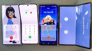 Incoming & Outgoing Call Samsung Z Fold + Z Flip VS Note 20 U + Note 10 L