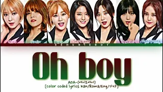 AOA (에이오에이) - ‘Oh boy'  japanese versión’ - Lyrics [Color coded lyrics Kan/Roma/Eng/가사]