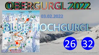 Skiing Obergurgl 03/02/2022: Blue slopes of Hochgurgl - Die blauen Pisten von Hochgurgl