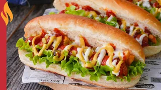 EVDE YAPABİLECEĞİNİZ EN İYİ SOSİSLİ SANDVİÇ 🤩🌭