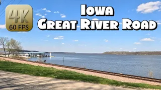 Driving the Iowa Great River Road in 4k Video