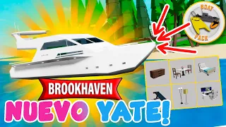 Como tener GRATIS *NUEVO* YATE DE LUJO en Brookhaven Roblox 🚢 ACTUALIZACION +40 Nuevos ACCESORIOS