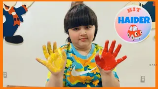 Learn how to mix colors|Sensory Art Activity |Haider is learning how to mix colors|Color Mixing fun|