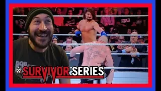 REACTION: BROCK LESNAR VS AJ STYLES!!! (WWE SURVIVOR SERIES 11/19/17)