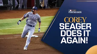 Corey Seager hits his THIRD home run of the World Series!