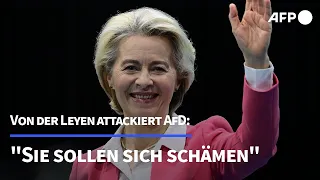 "Sie sollen sich schämen!": Von der Leyen warnt vor AfD auf CDU-Parteitag | AFP