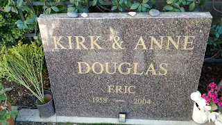 Kirk Anne Eric Douglas Graves Pierce Brothers Memorial Park Los Angeles California USA Jan 31, 2023