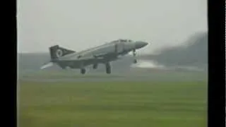 RAF Finningley Airshow 1992 RAF Phantom display taxing and take off.mp4