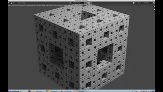 Modelling Menger sponge with geometry nodes in Blender