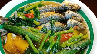 Sinabawang gulay (with pritong isda)