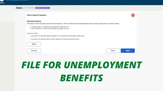 Florida Applying For Unemployment Benefits ($700/Week)