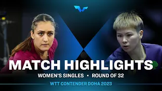 Chen Szu-Yu vs Manika Batra | WS R32 | WTT Contender Doha 2023