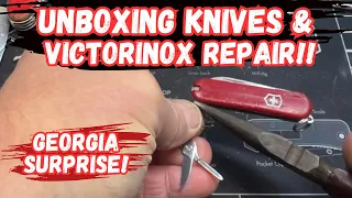 Unboxing Knives and Repairing SD Classic Victorinox!