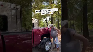 How Dodge guys work on their truck!!!