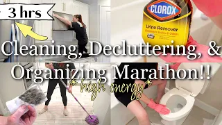 EPIC 3HR Cleaning MARATHON! DEEP CLEANING, DECLUTTERING, & ORGANIZING!