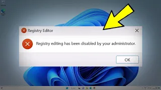 Fix Registry editing has been disabled by your administrator in Windows 11/10/8/7 | Regedit not Open