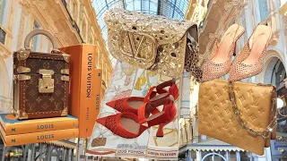 Shopping in Milan: LV, FENDI, VALENTINO, LORO PIANA, JIMMY CHOO, YSL... Luxury Shopping Vlog 2024.