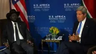 Secretary Kerry Delivers Remarks With South Sudanese President Kiir