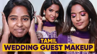 Tamil-Makeup Transformation-Traditional Wedding Guest Glam After a Long Time🥰