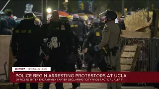 Police begin dismantling pro-Palestinian demonstrators' encampment at UCLA