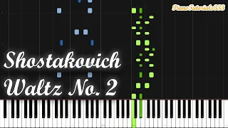 Waltz No. 2 - Shostakovich (Piano Tutorial) [Synthesia]