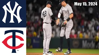 Yankees vs Twins  Game Highlights May 15, 2024 | MLB Highlights | 2024 MLB Season