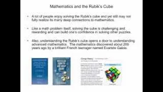 Galois, Algebra and the Rubik's cube