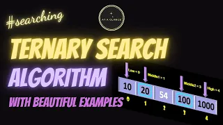 Ternary Search Algorithm with Examples | At A Glance! | #ternarysearch #dsa #placement