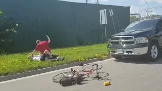 Pickup truck driver attacks cyclist with club in Peterborough