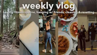 VLOG | Healthy Workout Routine, Hanging w/ Friends, Productive Cleaning & Resetting + more