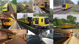 Verschiedene U-Bahnfahrzeugtypen bei der BVG