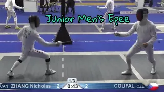 [T16] Nicholas Zhang 🇨🇦 v Frantisek Coufal 🇨🇿 | Junior & Cadet World Championship 2023 🤺