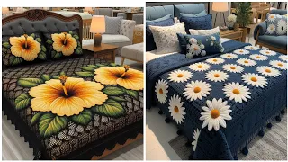 Crochet beautiful bedcover design ideas. (share ideas created by AI) #knitted  #crochet