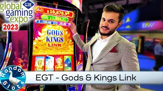 #G2E2023 EGT   Gods & Kings Link Slot Machine Preview