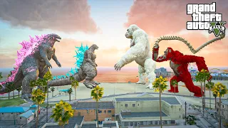 Godzilla Minus One and Godzilla 2024 vs Giant George and ScarKing - GTA 5 Mods
