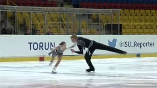 2015 ISU Jr Grand Prix - Torun Pairs Free Ekaterina BORISOVA / Dmitry SOPOT RUS