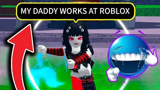 EGirl Thinks Her Dad Owns Roblox💀 (The Strongest Battlegrounds)