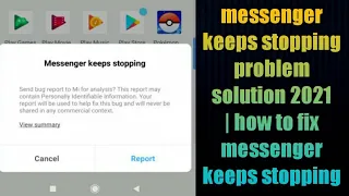 messenger keeps stopping problem solution 2021 | how to fix messenger keeps stopping