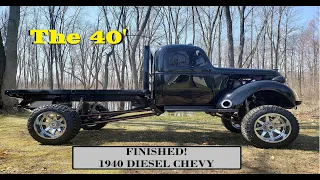 The 40' Finished! Driving my 1940 Cummins Powered Chevy for the First time!