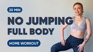 Day 4 - 20 min NO JUMPING FULL BODY WORKOUT "7 x 20 Challenge" - No equipment, At home, No repeat