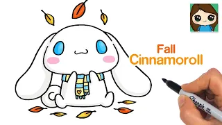 How to Draw Cinnamoroll Enjoying Fall Leaves | Sanrio