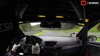 Almost Crash Nürburgring Nordschleife 195 km/h | Big Safe Onboard | Opel Astra H OPC VT2