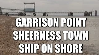 Garrison Point, Sheerness Town & Ship on Shore - beach fishing marks Isle of Sheppey