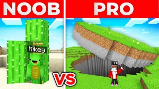 JJ And Mikey NOOB Secret Base vs PRO SECRET House Battle in Minecraft Maizen