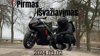 Pirmas išvažiavimas CBR1000, varom Technikinę