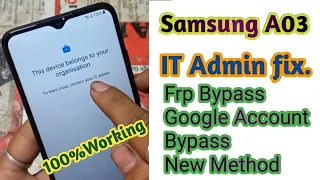 samsung A03 IT Admin  problem solution all mobile iT Admin problem solution