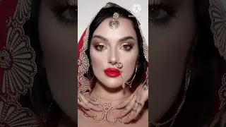 Indian bride makeup this trend is insane how many hours do you think it took me to shoot?#shortvideo